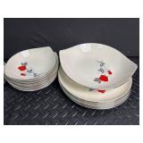 Holiday Heirloom Fine China Rose Dinnerware Mixed Lot