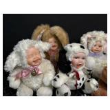 Mixed Plush Baby Doll & Animal Costume Lot of 11