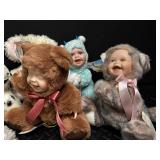 Mixed Plush Baby Doll & Animal Costume Lot of 11
