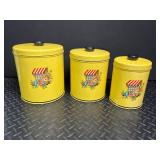 Vintage Floral Canister Set (Lot of 3)