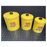 Vintage Floral Canister Set (Lot of 3)