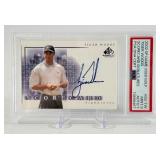 Tiger Woods AUTO! 2002 SP Games Used Golf Scorecard Signatures #SS-TW PSA/DNA Cert Slab Graded 9 Mint w/ Auto 7 - RARE!!! Golf Card