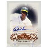 Rickey Henderson AUTO!! 2015 Leaf Legends of the Sport #BA-RH1 RARE!! Baseball Card