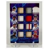 EIGHT PLAYER MEMORABILIA PATCH CARD /30 2025 Leaf Dream 8's #D8-15 Numbered 21/30 w/ Game-Used of Ken Griffey Jr., Yaz, Reggie Jackson, Frank Thomas, Joe Morgan, Cal Ripken Jr., Schmidt, Johnny Bench 