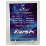 EIGHT PLAYER MEMORABILIA PATCH CARD /30 2025 Leaf Dream 8's #D8-15 Numbered 21/30 w/ Game-Used of Ken Griffey Jr., Yaz, Reggie Jackson, Frank Thomas, Joe Morgan, Cal Ripken Jr., Schmidt, Johnny Bench 