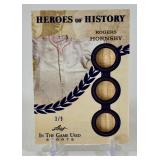 Rogers Hornsby /9 TRIPLE BAT RELIC! 2025 Leaf In The Game Used Sports Heroes of History #HH-73 Numbered 3/9 RARE! Baseball Card