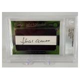 Hank Aaron AUTO 2011 Leaf Best of Baseball Cut Signatures Beckett Slab RARE Baseball Card