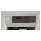 Hank Aaron AUTO 2011 Leaf Best of Baseball Cut Signatures Beckett Slab RARE Baseball Card