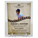 Rod Carew 1/5 GAME USED RELIC 2025 Leaf Heroes of History In The Game Used #HH-71 Numbered 1/5 RARE! Minnesota Twins Baseball Card