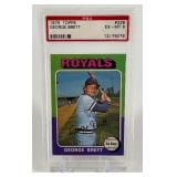 George Brett RC RSA Graded Slab 6 EX-MT 1975 Topps #228 Rookie Vintage Baseball Card
