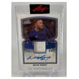 Wayne Rooney /9 Auto Patch 2021 Leaf Art of Sport Visual Art #VA-WR1 Numbered 9/9 Bookend RARE! Soccer Card