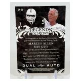 Marcus Allen / Ray Guy DUAL AUTO! 2015 Leaf Legends of Sport #DA-04 RARE Football Card