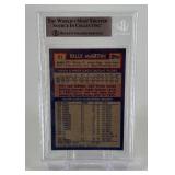 Billy Martin On-Card Auto! Beckett Authentic Slab 1984 Topps #81 Vintage Baseball Card