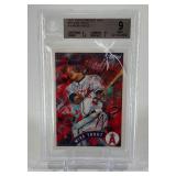 Mike Trout 2020 Topps Project 2020 #35 Beckett Graded 9 Mint Slab (slab broken) Baseball Card