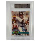 Brett Favre RC Beckett Graded 9 Mint Slab 1991 Stadium Club #94 Rookie Green Bay Packers Football Card