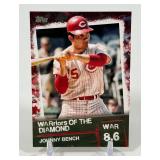 Johnny Bench /10 2020 Topps Warriors of the Diamons #WOD-45 Numbered 06/10 Baseball Card