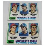 (2) Kent Hrbek RCs 1982 Topps #766 Rookie Minnesota Twins Baseball Card