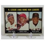 Hank Aaron / Willie Mays / Richie Allen 1967 Topps NL HR Leaders #244 Vintage Baseball Card
