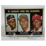 Hank Aaron / Roberto Clemente / Richie Allen 1967 Topps NL RBI Leaders #242 Vintage Baseball Card