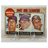 Yaz / Killebrew / F. Robinson 1968 Topps AL RBI Leaders #4 Vintage Baseball Card