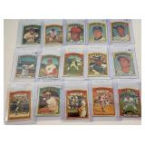 1972 Topps Baseball Set Break Lot #10 - 15 Unique Cards Numberd Between #563-602 - Vintage Cards