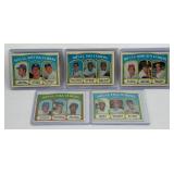 (5) 1972 Topps Leaders Vintage Cards Lot - #86, 88, 90, 91, 92 - Oliva, Killebrew, Robinson, Jackson, Seaver, Palmer
