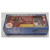 Michael Jordan Fleer Box Set - Includes Jersey / Memorabilia Card - CHANCE FOR AUTOGRAPHS, ROOKIE CARD, RARE INSERTS - 200 Card Basketball Set