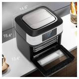 $130 Air Fryer Oven Large 20 QT, 10-in-1 Toaster Oven Air Fryer Combo with Window for Family, Airfryer Oven with Rotisserie, 3 Dehydrating Racks