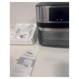 $130 Air Fryer Oven Large 20 QT, 10-in-1 Toaster Oven Air Fryer Combo with Window for Family, Airfryer Oven with Rotisserie, 3 Dehydrating Racks