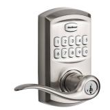 $128 Kwikset  917 SmartCode  Electronic Residential Lever with SmartKey Security  in Satin Nickel