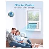 $190 Midea 6,000 BTU Window Air Conditioner, 3-in-1 Cool/Fan/Dehumidifier Window AC Unit, Easycool Air Conditioner with Remote Control, Cools up to 250 Sq. Ft., Fits bedroom, study, office