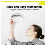 3 PACK Performax  Direct Wire 9V Battery Backup Photoelectric Smoke Detector