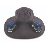 Wide Brim Hat with Cordless Fan