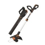 $149 WORX  12" 20-Volt String Trimmer/Edger & 20-Volt Leaf Blower 2-Tool Cordless Combo Kit