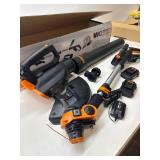 $149 WORX  12" 20-Volt String Trimmer/Edger & 20-Volt Leaf Blower 2-Tool Cordless Combo Kit