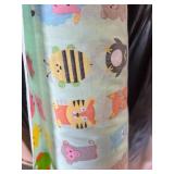 WHOLESALE $360 CUTE ANIMALS PRINT FABRIC ROLL, APPROX 40 YDS, 58/60"W, 65% POLY / 35% COTTON, NURSERY, DAYCARE, CRAFT, QUILTING, SCHOOL & RESELLER LOT