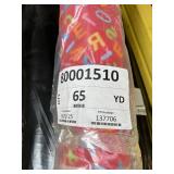 WHOLESALE $650 ABC 123 FUN EDUCATIONAL ALPHABET & NUMBER PRINT BROADCLOTH FABRIC ROLL, APPROX 65 YDS, RED MULTI-COLOR, DAYCARE, PRESCHOOL, CLASSROOM, NAP MAT, QUILTING, SEWING, CRAFT & RESELLE