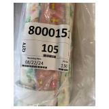 WHOLESALE $1,050 ALLIGATOR ALLY TROPICAL JUNGLE PRINT BROADCLOTH FABRIC ROLL, APPROX 105 YDS, YELLOW, PINK, GREEN & BLUE, 60"W, 100 GSM, 5.1 OZ/YD, MONKEY, TURTLE, ALLIGATOR, PALM TREE & BIRD 