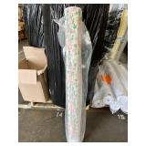 WHOLESALE $1,050 ALLIGATOR ALLY TROPICAL JUNGLE PRINT BROADCLOTH FABRIC ROLL, APPROX 105 YDS, YELLOW, PINK, GREEN & BLUE, 60"W, 100 GSM, 5.1 OZ/YD, MONKEY, TURTLE, ALLIGATOR, PALM TREE & BIRD 