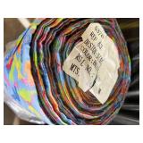 WHOLESALE $1,250 DINO BLUE DINOSAUR PRINT BROADCLOTH FABRIC ROLL, APPROX 125 YDS, LIGHT BLUE, PINK, GREEN, ORANGE & YELLOW DINOSAURS BRONTOSAURUS ETC, 60"W, 100 GSM, 5.1 OZ/YD, DAYCARE, NURSERY, N