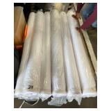 WHOLESALE $5,000 LOT OF 5 OPTIC WHITE SHEETING / BACKING FABRIC ROLLS, APPROX 105 YDS, 60"W, GARMENT LINING, QUILT BACKING, BEDDING, PILLOW & MATTRESS COVERS, NAP MATS, PATTERN MAKING, COMMERCIAL 