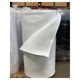 WHOLESALE $1,500 DENSE SOFT POLYESTER PADDING ROLL, APPROX 73 YDS, APPROX 3/4" THICK, WHITE NONWOVEN CUSHION / BATTING MATERIAL, UPHOLSTERY, MATTRESS PADS, ORTHOPEDIC SUPPORTS, PET BEDS, CRAFTS, PACKA