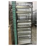 MSRP $5,000 Technibilt SmartCell HD Storage Cart -16 White Polycoated Baskets w/Removable Inserts, Height Adjustable Metal Glide Track System, 6ft Mobile Unit, High Density Storage Organizer for Wareh