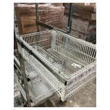 MSRP $5,000 Technibilt SmartCell HD Storage Cart -16 White Polycoated Baskets w/Removable Inserts, Height Adjustable Metal Glide Track System, 6ft Mobile Unit, High Density Storage Organizer for Wareh