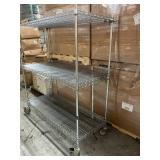 MSRP $2,000+ METRO SUPER ERECTA MOBILE WIRE SHELVING UNIT, 72"H x 60"W x 18"D CHROME STORAGE RACK, HEAVY-DUTY LOCKING CASTERS, NSF COMMERCIAL GRADE - GREAT CONDITION!