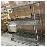 MSRP $2,000+ METRO SUPER ERECTA MOBILE WIRE SHELVING UNIT, 72"H x 60"W x 18"D CHROME STORAGE RACK, HEAVY-DUTY LOCKING CASTERS, NSF COMMERCIAL GRADE - GREAT CONDITION!