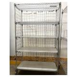 MSRP $2,500+ METRO SUPER ERECTA NSF MOBILE STORAGE CART, 76"H x 48"W x 24"D, 5 SHELVES, WIRE ENCLOSURE PANELS, LOCKING CASTERS, COMMERCIAL GRADE FOR MEDICAL, LAB, PHARMACY & WAREHOUSE STORAGE