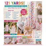 WHOLESALE $2,000 VALLETTA WHITE/MULTI RAINBOW POLKA DOT FABRIC ROLL, APPROX 121 YDS, MULTI-COLOR DOT PRINT, DAYCARE, PRESCHOOL, NURSERY, QUILTING, SEWING, CRAFT, NAP MATS, PILLOWS, BLANKETS, PARTY DEC