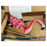 Evergreen Metal Solar LED Flamingo Pair