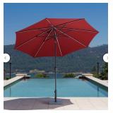 Patio Umbrella with LED Lights 10 Foot (first pic is a stock photo)